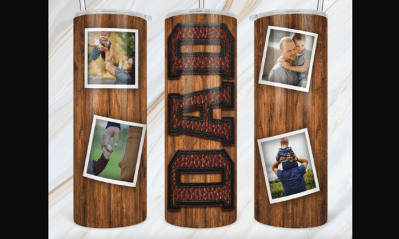 Father's Day Dad 20 Oz Photo Tumbler Graphic Print Templates By Sweetie Citrus Co