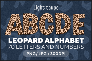 Light Taupe Leopard Сlipart Gráfico Ilustraciones Imprimibles Por fromporto 1