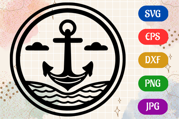 Nautical - Quality DXF Icon Cricut Grafica Illustrazioni AI Di Creative Oasis