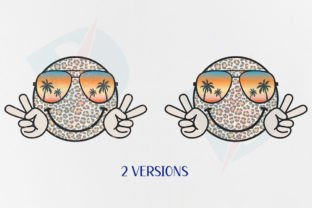 Summer Beach Vibes PNG Retro Smiley Face Illustration Designs de T-shirts Par Premium Digital Files 2