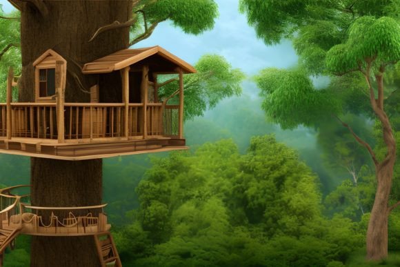 Tree House Gráfico Fondos Por Fstock