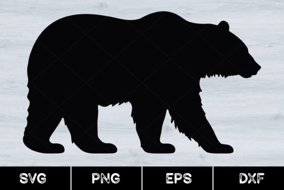 Bear, Bear Silhouette, Svg Afbeelding Afdrukbare Illustraties Door AnuchaSVG