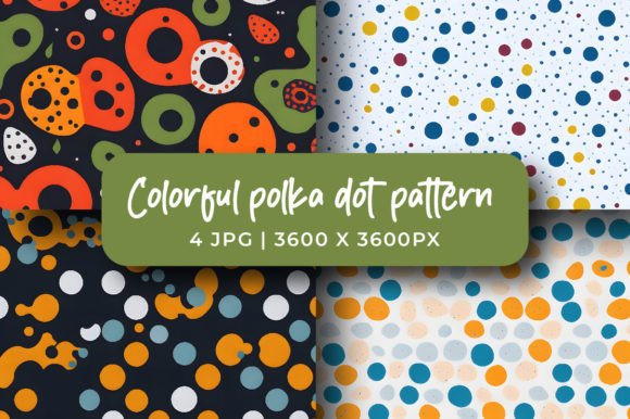 Colorful Polka Dots Pattern Background Graphic Patterns By srempire