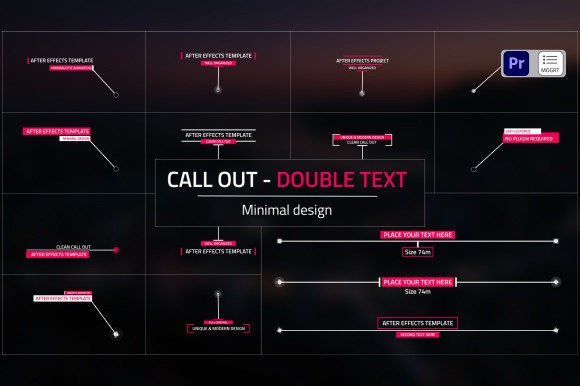 Double Text Call out | Premiere Pro Graphic Motion Graphics By gatamotion