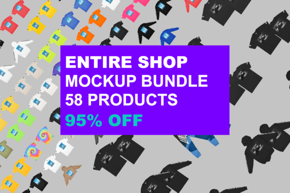 Whole Shop Bundle (58 Editable Mockups) Grafik Produktmodelle (Mockups) Von inmockups