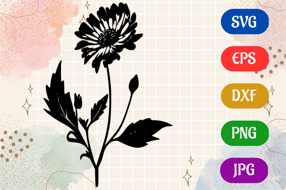 Birth Flower, Black Isolated SVG Icon Grafika Ilustracje AI Przez Creative Oasis