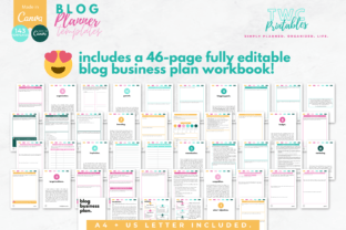 Blog Planner Canva Templates | BRIGHT Grafica Modelli di Stampa Di TWCprintables 4
