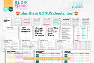 Blog Planner Canva Templates | BRIGHT Grafica Modelli di Stampa Di TWCprintables 6