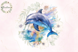 Bottlenose Dolphin Watercolor Clipart Graphic Crafts By Nastine 6