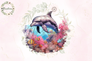 Bottlenose Dolphin Watercolor Clipart Graphic Crafts By Nastine 7