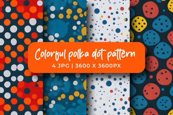 Colorful Polka Dots Pattern Background Grafica Motivi di Carta Di srempire
