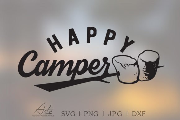 Happy Camper SVG, Love Camping SVG PNG Graphic T-shirt Designs By ArtsTitude