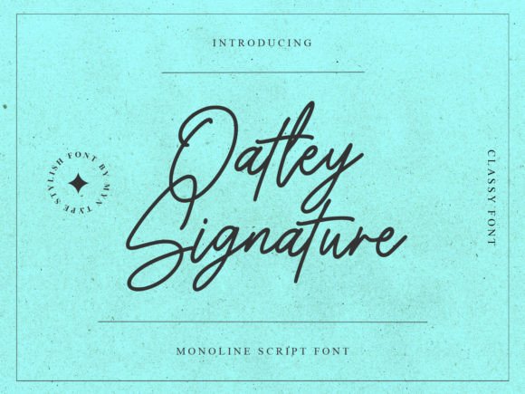 Oatley Signature Script & Handwritten Font By myntype