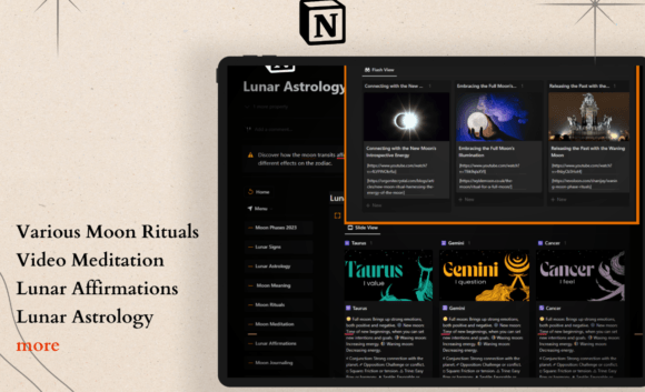 The Moon Magic - Notion Template Graphic Web Templates By creativdesignz