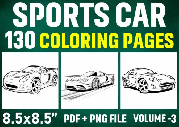 130 Sports Car Coloring Pages for Adults Grafik Ausmalseiten & Malbücher für Erwachsene Von ArT DeSiGn
