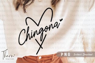 Chingona Heart Sublimation Grafica Design di T-shirt Di DSIGNS 1