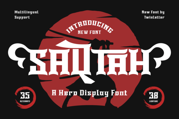 Saqtah Display Font By twinletter