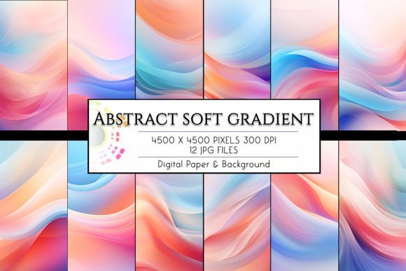 Abstract Soft Gradient Colors Background Graphic Backgrounds By MICON DESIGNS