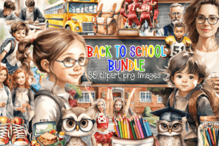 Back to School Clipart Graphic Illustrations By Bijou Bay 1