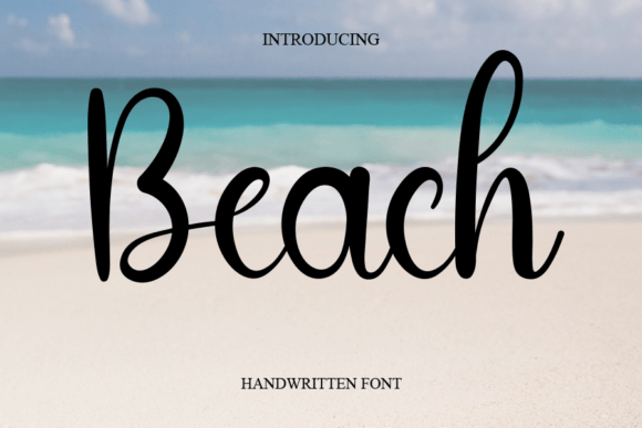 Beach Script Fonts Font Door cans studio