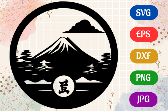 Japan | Black SVG Vector Silhouette 2D Graphic AI Illustrations By Creative Oasis