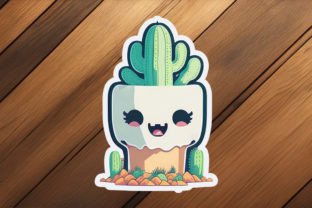 Kawaii Cactus Sticker Illustration Illustrations Imprimables Par Graphic Ledger 2