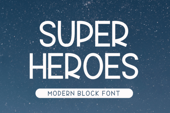 Super Heroes Sans-Serif-Schriftarten Schriftart Von AV Type