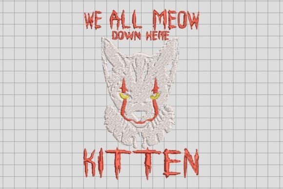 Halloween Horror Cat Katzen Stickereidesign Von nklinhamz
