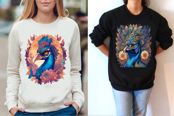 Peacock T-Shirt Design-1 Graphic T-shirt Designs By TANIA KHAN RONY
