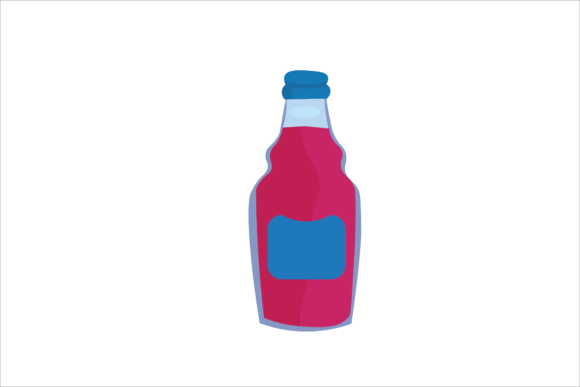 Red Grapes Flavour Bottle Juice Icon Illustration Icônes Par virtualvitaminvv