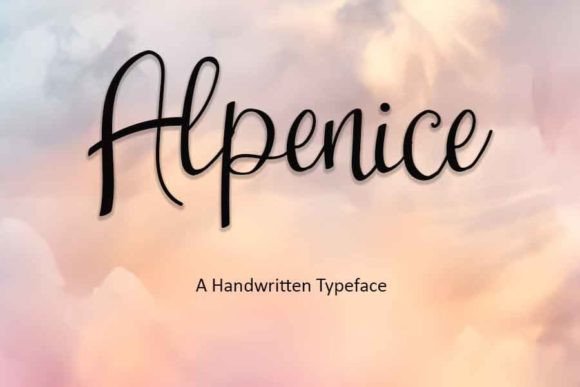 Alpenice Script & Handwritten Font By Emily Store