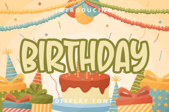 Birthday Display Font By Planetz studio