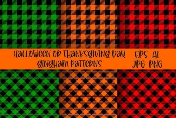 Halloween or Thanksgiving Day Patterns Graphic Illustrations By VikkiShop