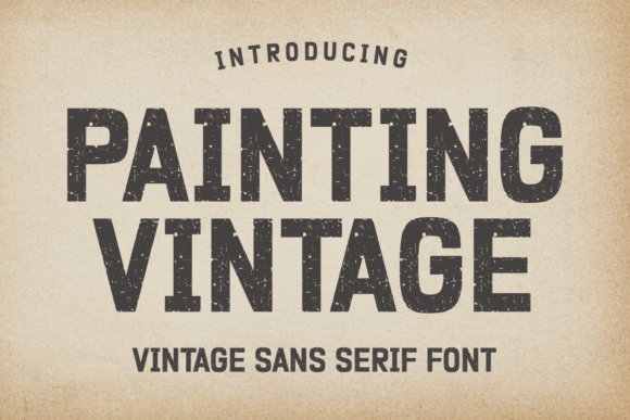 Painting Vintage Fontes Sans Serif Fonte Por Damai (7NTypes)