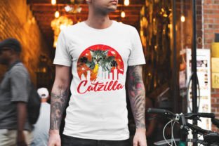 Catzilla Graphic T Shirt Design Afbeelding T-shirt Designs Door mbr_expert 3