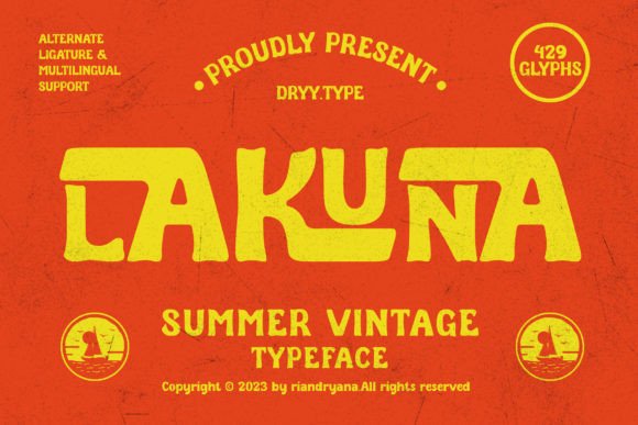 Lakuna Display Font By Dryy.type