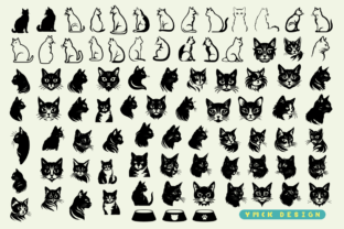 300 Cats SVG Bundle | Cat Silhouette SVG Graphic Crafts By ymckdesignstudio 4
