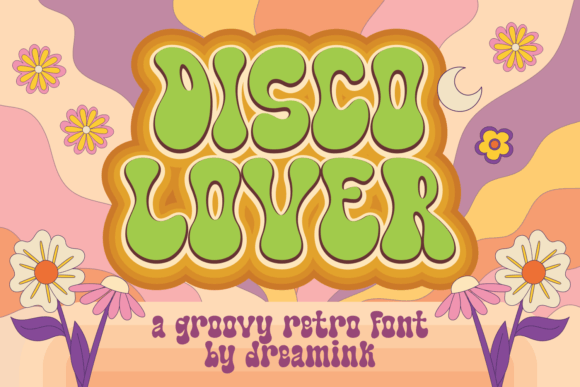 Disco Lover Polices d'Affichage Police Par Dreamink (7ntypes)