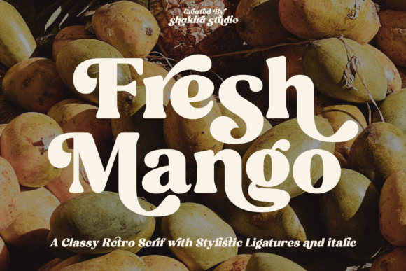 Fresh Mango Fontes Serif Fonte Por Shakira Studio