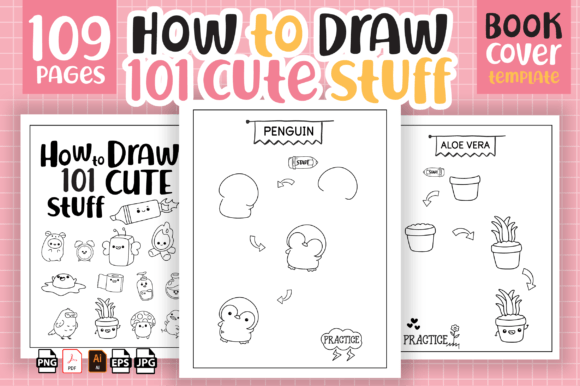 How to Draw 101 Cute Stuff for Kids -KDP Graphic KDP Interiors By KDP_ Queen