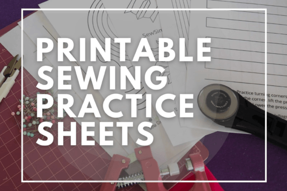 Sewing Practice Sheets for Beginners Graphic Sewing Patterns By SewSimpleBags