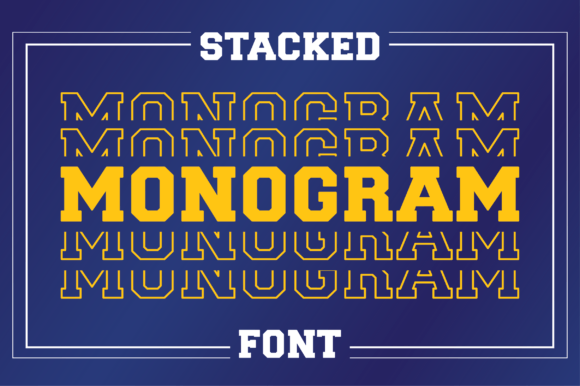Stacked Monogram Display Font By SVG Bloom