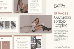 15 Page UGC Portfolio Light Graphic Social Media Templates By Felicia Notes 1