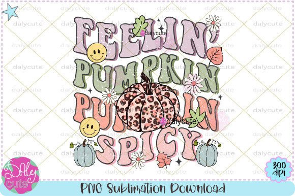 Retro Pumpkin Fall Vibes Sublimation Graphic T-shirt Designs By WinnieArtDesign