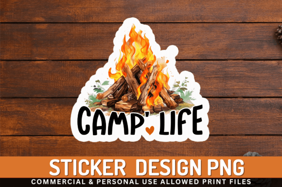 Camp Life Sticker Design Graphic Crafts By Regulrcrative