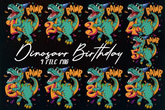 Dinosaur Birthday Boy T-shirt Png Graphic Print Templates By october.store