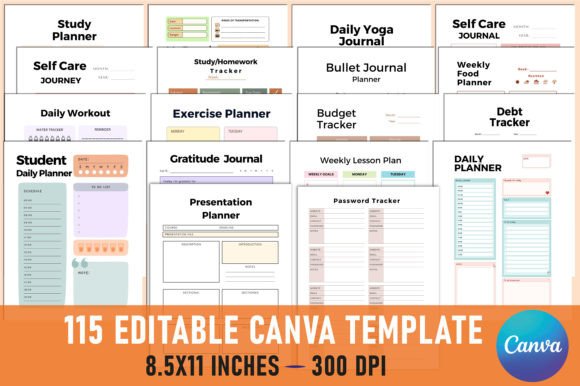 Editable 115 Editable Canva Template Graphic KDP Interiors By Shumaya