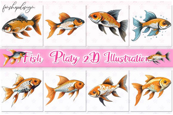 Fish Platy 2D Illustration Graphic AI Graphics By FonShopDesign