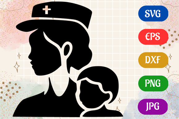 Nursing - Quality DXF Icon Cricut Grafik KI Illustrationen Von Creative Oasis