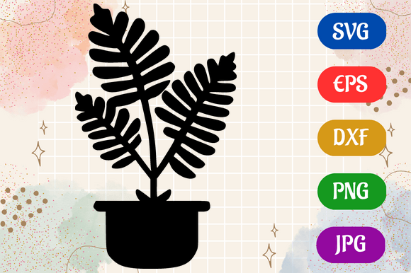 Plant - Quality DXF Icon Cricut Graphic AI Illustrations By Creative Oasis